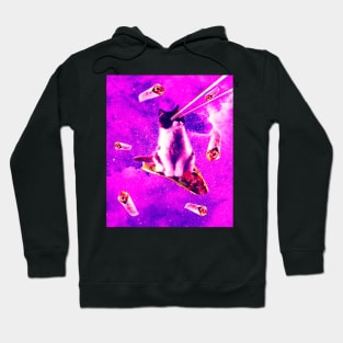 Outer Space Taco Cat - Rainbow Laser Eyes, Burrito Hoodie